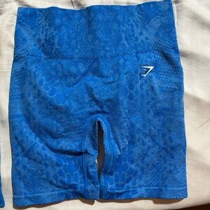 Women’s Gymshark Whitney Animal Shorts in Blue